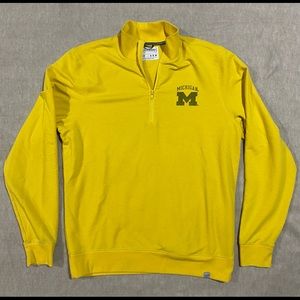 Mens Michigan Quarter Zip Sweatshirt Size M Vintage looking